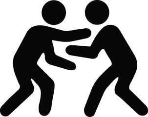 vector silhouettes of people silhouettes of a man vector fight icon, fitness body icon man, illustration of a man power vector, silhouettes of a two mans fight with each other, sport man vector icon,