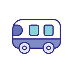 Bus icon vector stock illustration