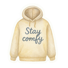 Cozy beige hoodie with 