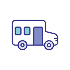 Scool Bus icon vector stock illustration