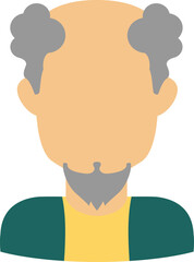 grandfather illustration on a white background   