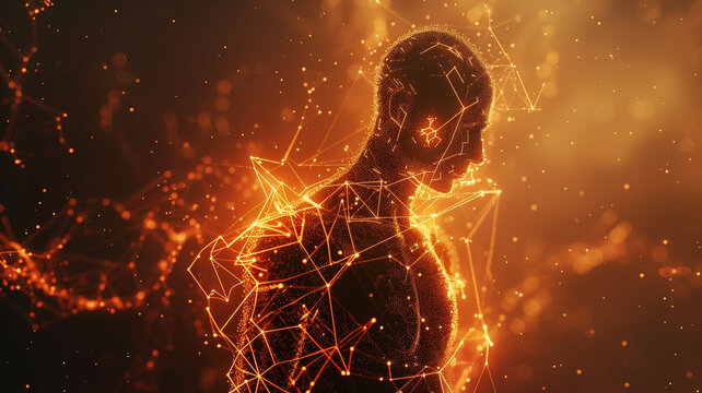 This Artistic human-like figures symbolize the quest for longevity through biopharma innovations.