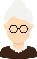 grandmother illustration on a white background    