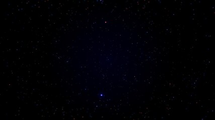 Experience a clear night sky filled with twinkling stars and distant cosmic features in a tranquil countryside. Video 4k, motion design