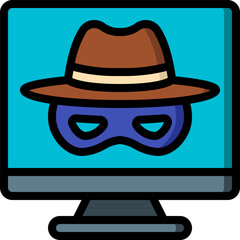 hacker illustration on a white background    
