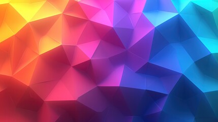Fototapeta premium Vibrant, colorful, abstract polygonal background