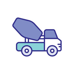 Concrete Mixer icon vector stock illustration