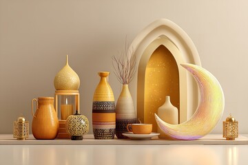 The symbolic composition of Eid ul Adha. Generative Ai