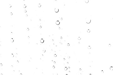 Captivating abstract image showcasing a glass surface covered in a mesmerizing array of delicate raindrops creating a stunning visual texture and  isolated on white background PNG