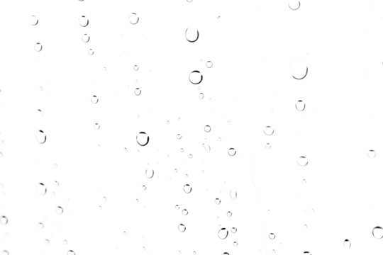 Captivating abstract image showcasing a glass surface covered in a mesmerizing array of delicate raindrops creating a stunning visual texture and  isolated on white background PNG