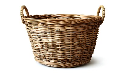 A laundry basket with isolated on white background