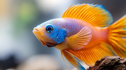 Colorful Betta Fish Underwater