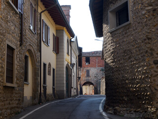 Old buildings at Bonate Sotto, Bergamo province, Italy