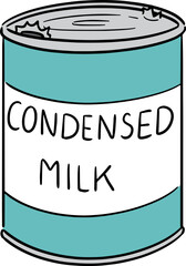 Illustration of condensed milk can
