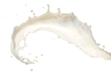 Splash of milk or cream, cut out isolated on white background PNG