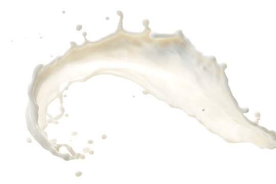 Splash of milk or cream, cut out isolated on white background PNG