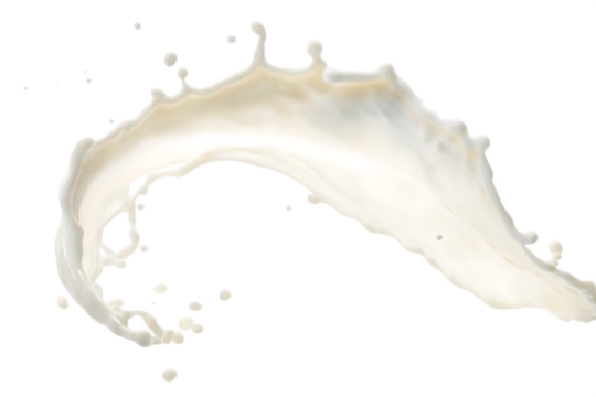Splash of milk or cream, cut out isolated on white background PNG