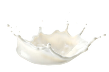 Splash of milk or cream, cut out isolated on white background PNG