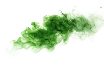  green smoke cloud isolated on white background PNG