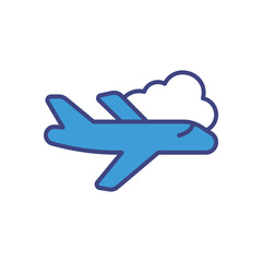 Airplane icon vector stock illustration