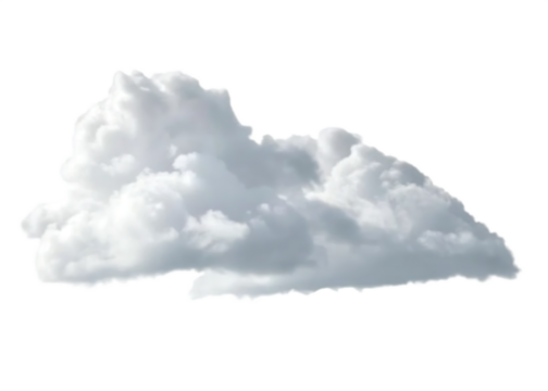 White clouds isolated on white background PNG