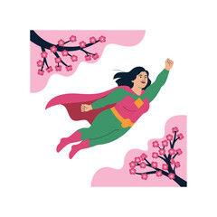 Confident Plus-Size Woman in Stylish Casual Outfit – Body Positive Vector Illustration