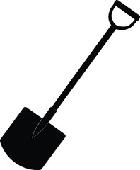 snow shovel on white background  
