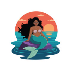 Confident Plus-Size Woman in Stylish Casual Outfit – Body Positive Vector Illustration