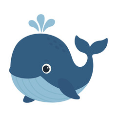 Happy Whale with Water Spout