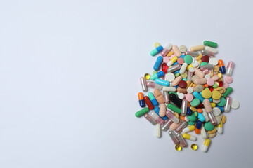 Variety of medicines and drugs.Medicine and healthcare concept