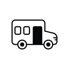 Scool Bus icon vector stock illustration