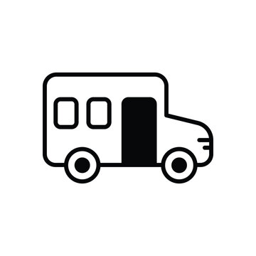 Scool Bus icon vector stock illustration
