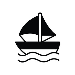 Boat icon vector stock illustration