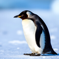 Fototapeta premium Adelie penguin on the ice in Antarctica