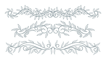 Set Floral wedding ornament 