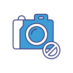 No Camera Icon vector stock illustration