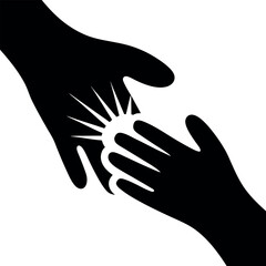 support and unity, symbolizing the connection between two individuals offering help and care