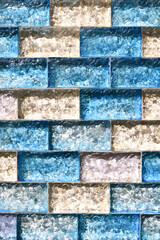Crystal-clear glazed tile wall