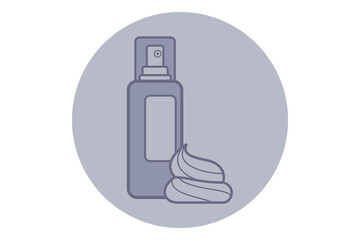 Beauty line icon with spray bottle and cream. Perfect for branding purposes