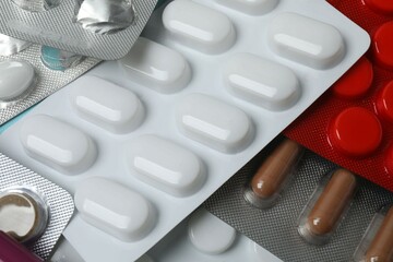 different colored cardiogram pills