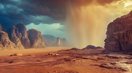 Desert Storm Unleashed: Nature's Fury Meets Ancient Sands
