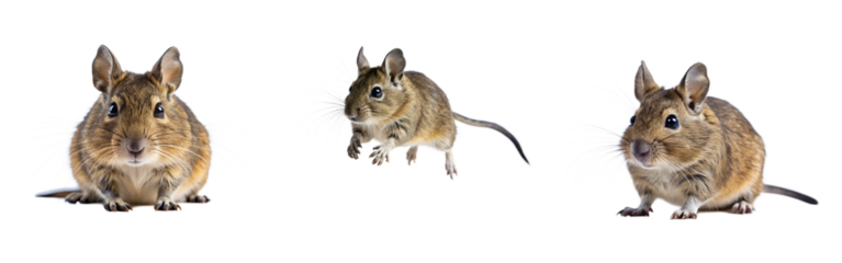 Degu Isolated on Transparent Background, PNG file