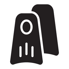 flippers glyph icon