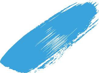 A bold, sweeping turquoise paint stroke against a clean white background creates a dynamic and modern graphic element.