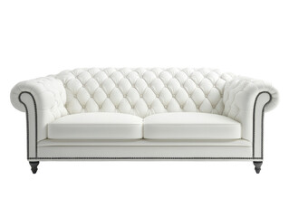 Isolated Elegant White Sofa