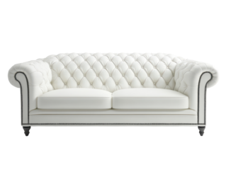 Isolated Elegant White Sofa