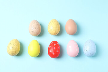 Colorful pastel Easter eggs  