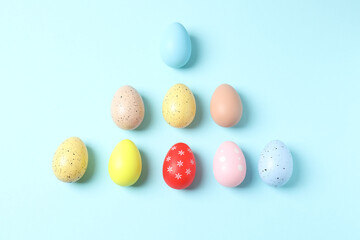 Colorful pastel Easter eggs  