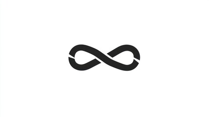Infinity symbol on plain background; abstract design; potential for use in spiritual or mathematical concepts