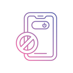 Digital Detox Retreat Icon vector stock illustration